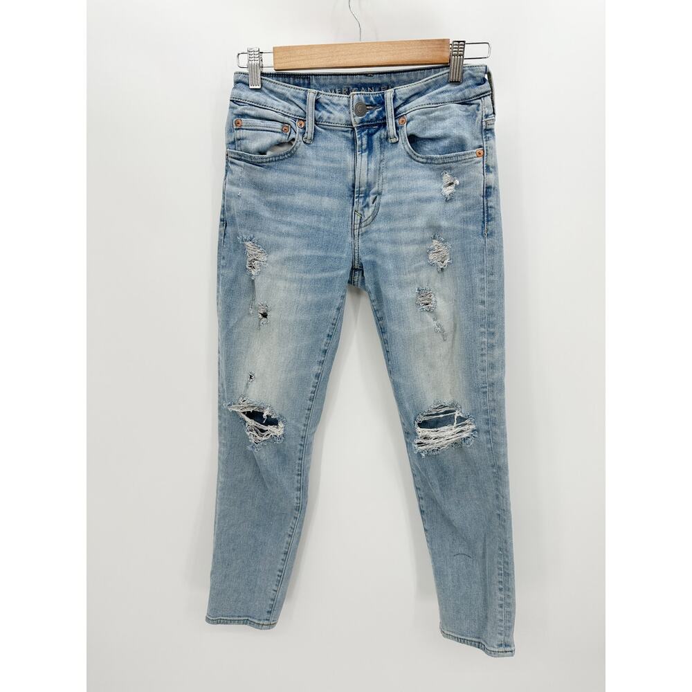 American Eagle Next Level Airflex Light Wash Athletic Fit Denim Jeans Men 26x28*